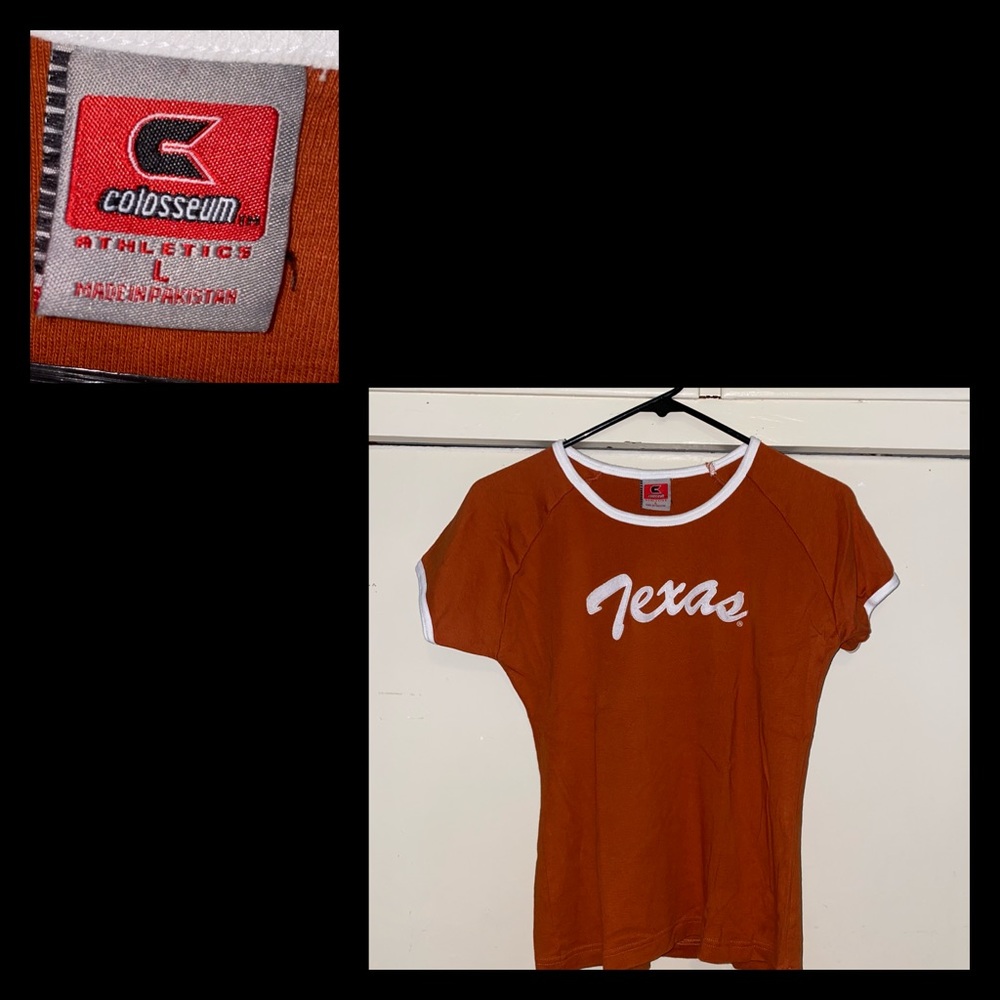 Texas Longhorns ringer Tee.  Size: L